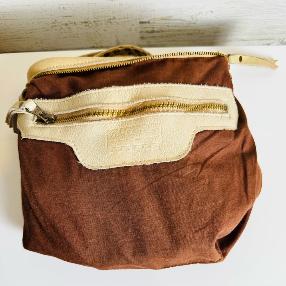 Viola Castellani Crossbody & Shoulder Purse Italy Leather w/Detachable Strap - Picture 10 of 15
